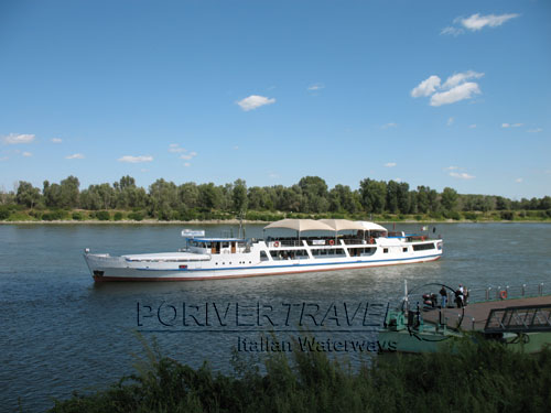 River ship on the Po river